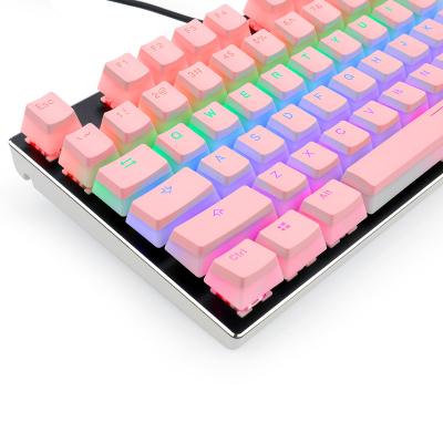 China Strong Corrosion Resistance PBT Smart Pudding Keycaps Colorful Doubleshot Keycaps For Mechanical Keyboard 104 Keys for sale