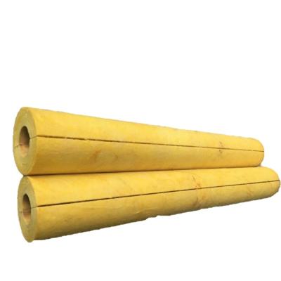 China Industrial factory wholesales flame retardant glass wool muffler section heat insulation fiberglass wool pipe/tube for steam piping for sale