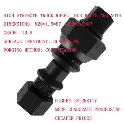 China CHINA alloy structural steel factory price wheel hub screw bolt truck bolt and nut for sale