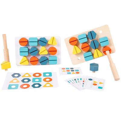 China Set of high quality multi-color screwing game hot sale wooden classic screw board educational toy for sale