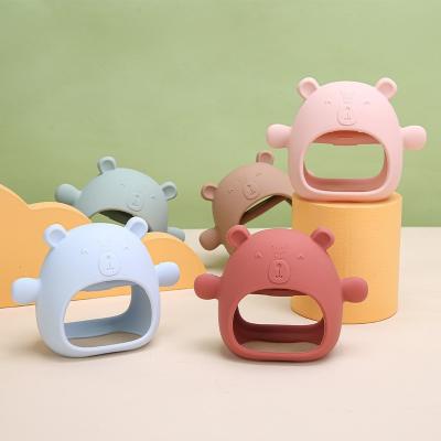 China Wholesale New Animal Soft Shape Chewing Toy Silicone Baby Teething Mitten Baby Teether Toys for sale