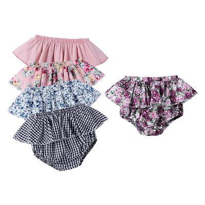 China Cheap Infant Newborn Diaper Summer Underwear Anti-wrinkle Toddlers Ruffled Icing Shorts Panties Ruffle Baby Bloomers for sale