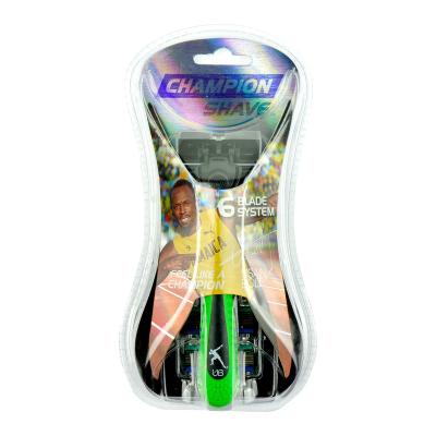 China Six blade 6 blades Replaceable heads changeable heads cartridges spare 1+3 super market dollar tree basketball wholesale shaving razor for sale