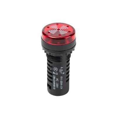 China 22mm Plastic DC ip65 LED Red Light Indicator Buzzer for sale