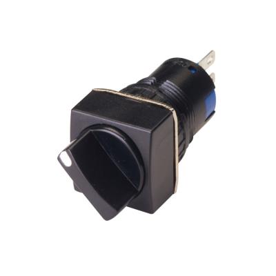 China LA38 Series 16mm Square 2 Position Flame Retardant Plastic Push Button Illuminated Square Selector for sale