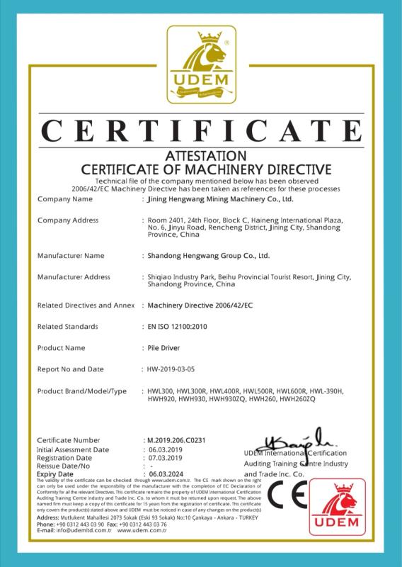 CE - Shandong Hengwang Group Co., Ltd.