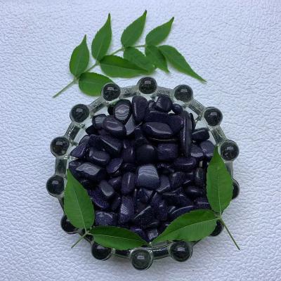 China Wholesale Natural Healing Dark Blue Stone Chips Gravel Stone Chips Home Decor Flower Pot Decor and Garden Decorate and Flower for sale