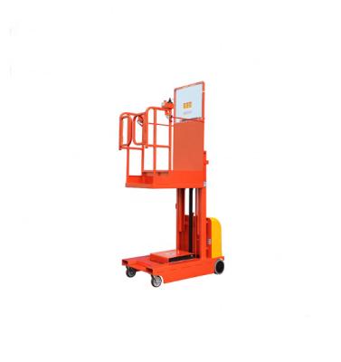 China Garment Shops Cheap Overhead Staff Stuff Reclaimer Machine Electric Automated Man Lift For Warehouse for sale