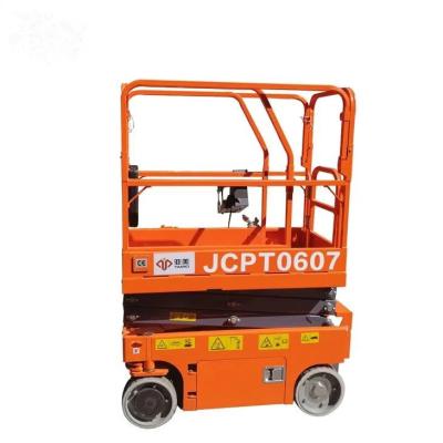 China Shops 240kg 3.9m Hydraulic Type Aerial Work Platform Scissor Building Material Self Propelled Scissor Lift for sale