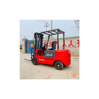 China Machinery Repair Shops Lead Acid Battery Forklift 2.5 Ton CPD-25 Ton CPD-25 Electric Hydraulic Forklift With Free Mast for sale