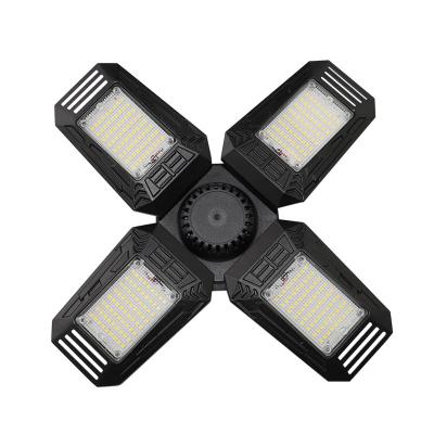 China Foldable Deformable 4 Panel Garage Ceiling Light 12000LM LED Garage Ceiling Light Super Bright Garage Led Light for sale