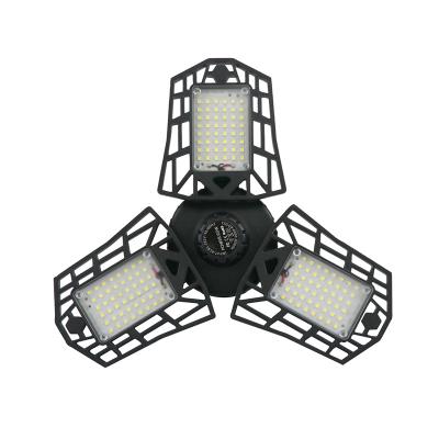 China New Warehouse Garage Ceiling Light 60w Deformable Led Garage Light With 3 Adjustable Panels for sale