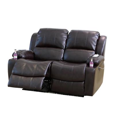 China Electric Duotone in Brown Power Recliner Loveseat for sale