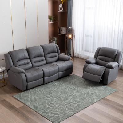 China Removable Cover Recliner Sofa Set Sectional Sofa With Tea Table Folding Table for sale