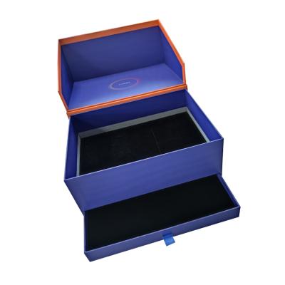 China Recycled 2 Layers Materials Luxury Magnetic Drawer Packaging Gift Box For Big Company Event Developed By STPP for sale