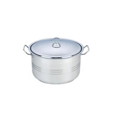 China Sustainable Straight Shape Stainless Steel Stock Pot With Liner Handle for sale