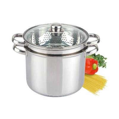 China Sustainable Factory Supply Stainless Steel Cookware Double Layer Food Steamer Kitchen Pot for sale