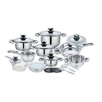 China Sustainable Customized Wholesale Home Kitchenware Stainless Steel Pot Cookware Set for sale