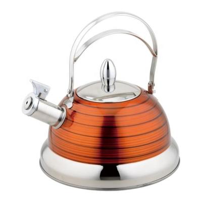 China Sustainable Innovative Design Painted Stainless Steel Whistling Kettle for sale