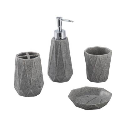 China Viable polygonal bathroom set of four pieces for sale