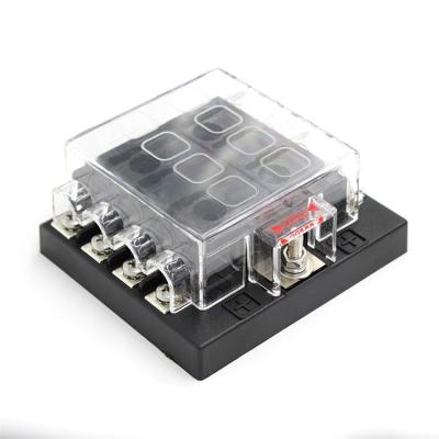 China Hot New Promotion Car Boat Style 8 Way Fuse Box Car Fuse Holder Blade Fuse Block for RV and Caravan for sale