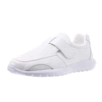 China CUSHIONING Four Breathable Casual Shoes Small White Women's Big Buckle Nurse Shoes Work Seasons Soft Leather Women's Shoes for sale