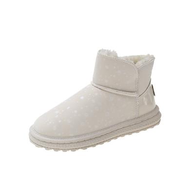 China Wholesale New Winter Thermal 2021 Student Warm Plush Flat Heel Boots Snow Boots Women's Shoes for sale