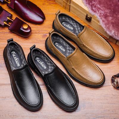 China Wholesale High Quality Men's Fashion Flat Comfortable Wear-resistant Non-slip Comfortable Leather Formal Shoes Casual Leather Shoes for sale