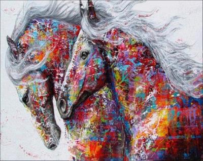 China Modern Picture Can Be Customized Size Fantasy Horse Diamond Artwork Paintings For Living Room Wall Diamond Painting for sale