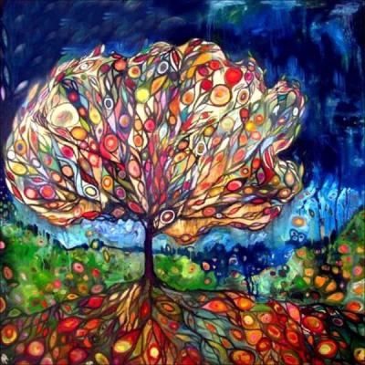 China Modern Cunzhen Customized 30*30cm 5d Square Abstract Tree Children S9038 Set Diamond Painting for sale