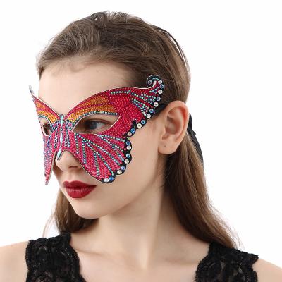 China Diamond Painted Butterflies Mask Party Eco-Friendly Gifts and Celebratory Crafts Disguise Party Masks for Woman Blue Party Mask for sale