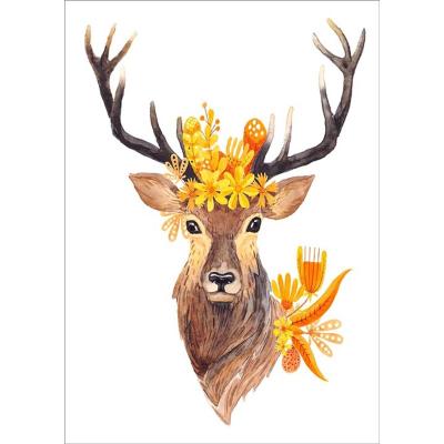 China DIY Gifts and Indoor Decoration DIY Deer Diamond Painting for Gift and Home Decor with Full Round Acrylic Diamonds Covered on Oil Canvas Size 40x30cm“ for sale