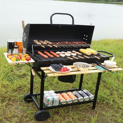 China Easily Assembled Easy To Clean Outdoor Durable Folding Cart Charcoal BBQ Grill Smoker Grill for sale