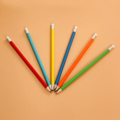 China Fashion School Children Drawing Fancy HB Standard Wood Pencils With Customizable Eraser for sale