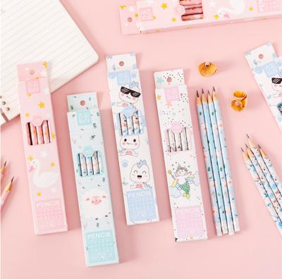 China Fashion Personalized Printed Cute Kawaii School Stationary Wooden Pencils For Kids for sale