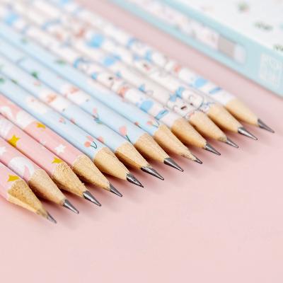 China Fashion Be New In Design Cute Wooden Kawaii School Printed Stationary Wooden Pencils for sale