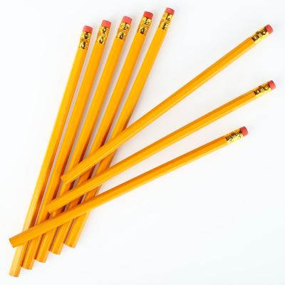 China Original Fashion Office Stationery HB Yellow Wooden Hexagonal Pencil Set for sale