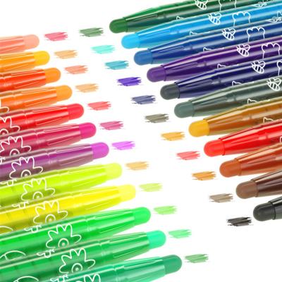 China Teaching+Office+Home School Washable 12 18 24 36 Colors Rolling Non Toxic Suction Customize Pencils For Kids for sale