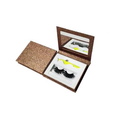 China Wholesale Hot Sale Recyclable Single Eyelash Packaging Square Eyelash Box With Mirror Mink Custom Box for sale