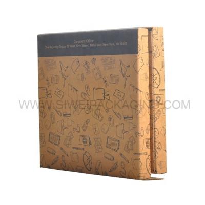 China Handmade Spacial Shaped Wooden Color Printing Chocolate Corrugated Box With Insert for sale