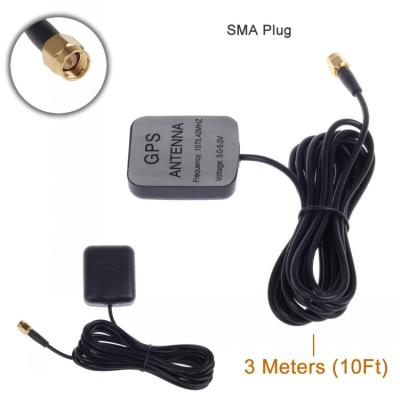 China Car Navigation 1575.42Mhz GPS Antenna SMA Male 28dbi Universal Car GPS Active Antenna With Adhesive for sale