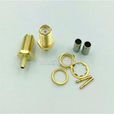 China RF SMA Female Connectors For RG174 RG316 Cable for sale