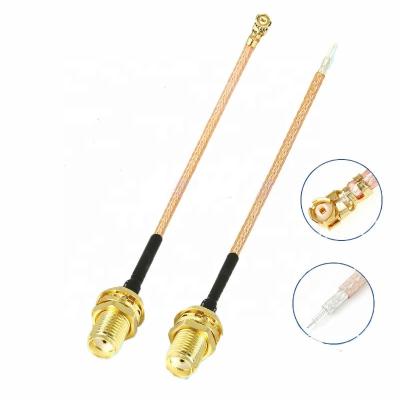 China Copper RP SMA Female /SMA Female To U.FL IPEX RG178 Pigtail RG178 RF Coaxial Cable for sale