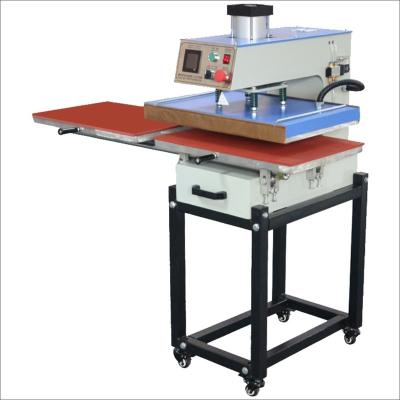 China Garment Stores Down Slide Double T-shirt Heat Press Transfer Machine 40x60 60x80cm Shirt Printing Machine for sale