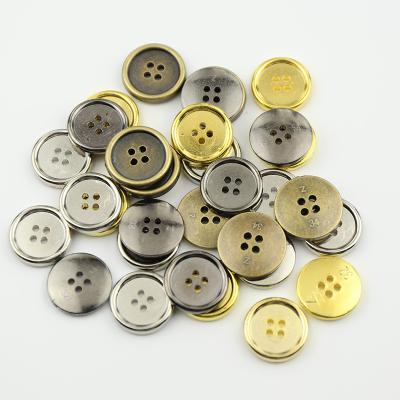 China Other factory direct sale classic four holes buttons lightly plating plastic shirt buttons for clothes for sale