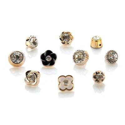 China Viable Supplier Professional Special Design Cute Rhinestone Fancy Round Buttons for sale