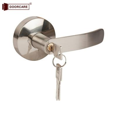 China Panic Hardware Balance Handle External Zinc Alloy Lever Lock with Cylinder Key for Panic Exit Device DK-019 for sale