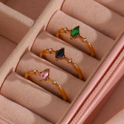 China Water Resistant Gogem Fashion Blogger's Favorite Horse Eye Diamond Ring With Zircon Jewelry For Daily Wear for sale