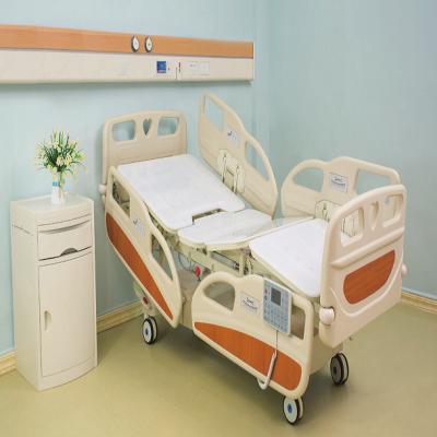 China ROM Hill Metal Hospital Electric Weight Bed Emergency Hospital Beds Functional Adjustable for sale