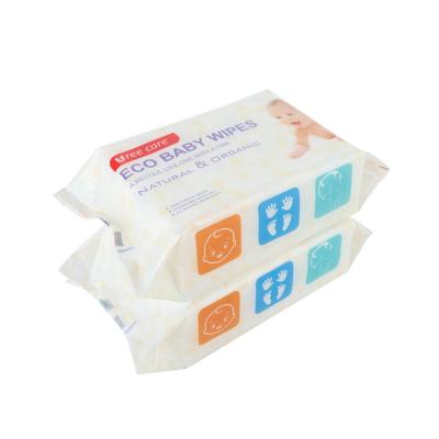 China Good Quality Portable Baby Care Moisture Natural Organic Bamboo Baby Soft Cleaning Wet Cloths for sale